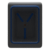 3d illustration of the flux capacitor from the back to the future film. It's stylized as a toy with a white case, blue trim, blue bars, and an orange sphere in the middle.