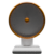3d illustration of a white gauge with an orange rim and orange dial knob.