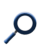 3d illustration of a magnifying glass with a blue handle.