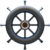 3d illustration of a pirate ship wheel.